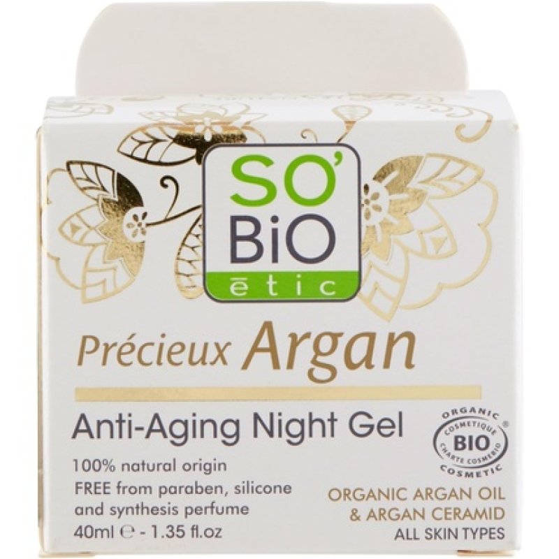 Night Gel Anti-Aging for All Skin Types with Precious Argan - Expert in Nutrition and Anti-Aging