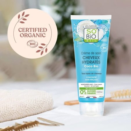 SO'BiO étic Cosmos Organic Coco and Hyaluronic Acid Moisturized Hair Day Cream 100ml
