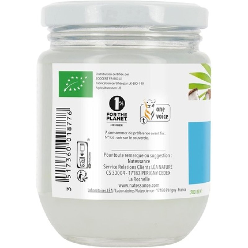 Natessance Organic Coconut Nourishing Oil 200ml