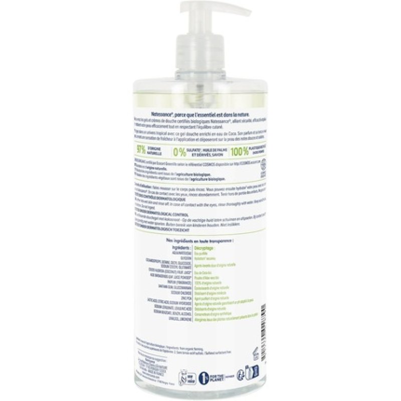 Natessance Organic Refreshing Shower Gel 1L