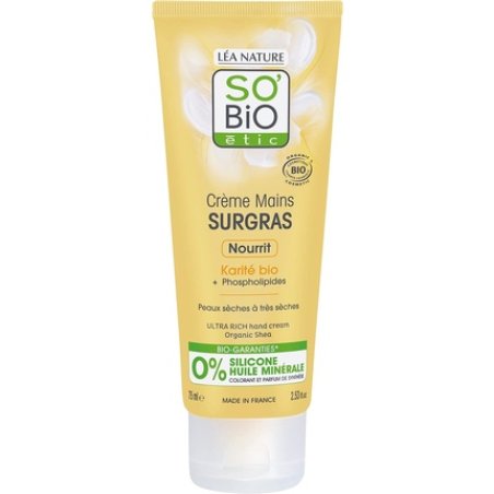 So'Bio Étic Over-Fatting Hand Cream with Organic Shea 75ml