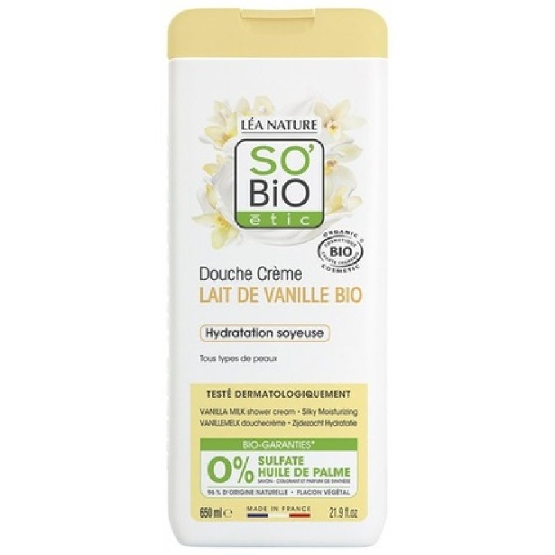 Lea Nature So Bio Etic Organic Vanilla Milk Cream Shower 650ml - Soap-Free