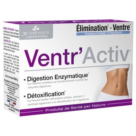 Les 3 Chenes Ventr'activ Enzymatic Digestion Nutritional Supplement 60 Tablets