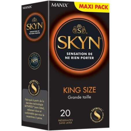 King Size Condoms Lubricated Natural Rubber - Pack of 20