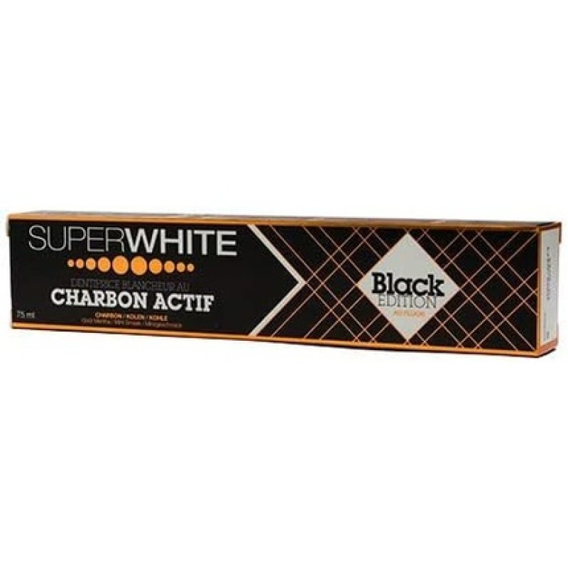 Superwhite Black Edition Activated Charcoal Whiteness Toothpaste 75ml
