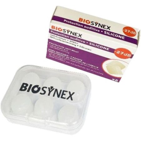 Biosynex Hearing Protection Silicone Transparent - Pack of 3 Pairs