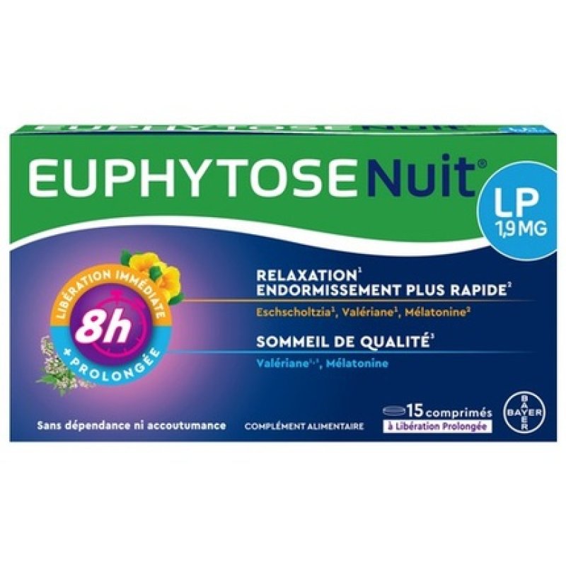 Bayer Sante Euphytose Night 1.9mg Dietary Supplement 15 Tablets