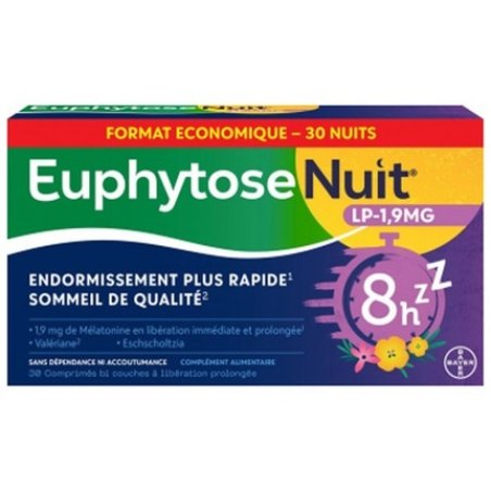 Bayer Sante Euphytose Night 1.9mg Dietary Supplement 30 Tablets