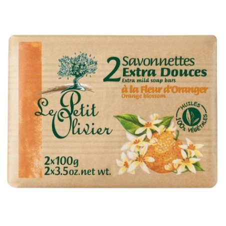 Le Petit Olivier 0005035 Extra Soft Orange Blossom Beauty Soap 2 x 100g