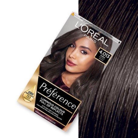 L'Oreal Paris Preference 4.013 Paris Refined Brown 4.01 Natural Dark Brown Hair Dye