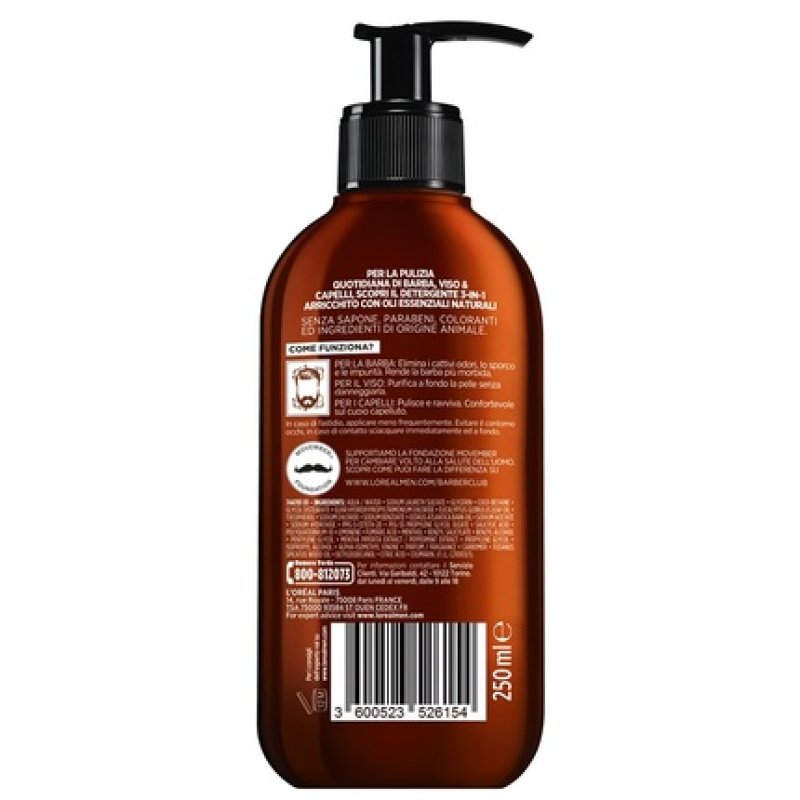 L'Oréal Paris Men Expert Barber Club 3-In-1 Cleanser