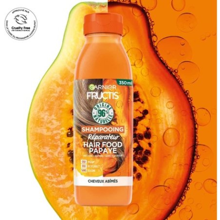 Garnier Fructis Hair Food Papaya Vegan Repairing Shampoo 350ml