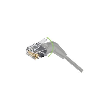 360 Degree Cat6A RJ45 Patch cable U/FTP grey - 2m