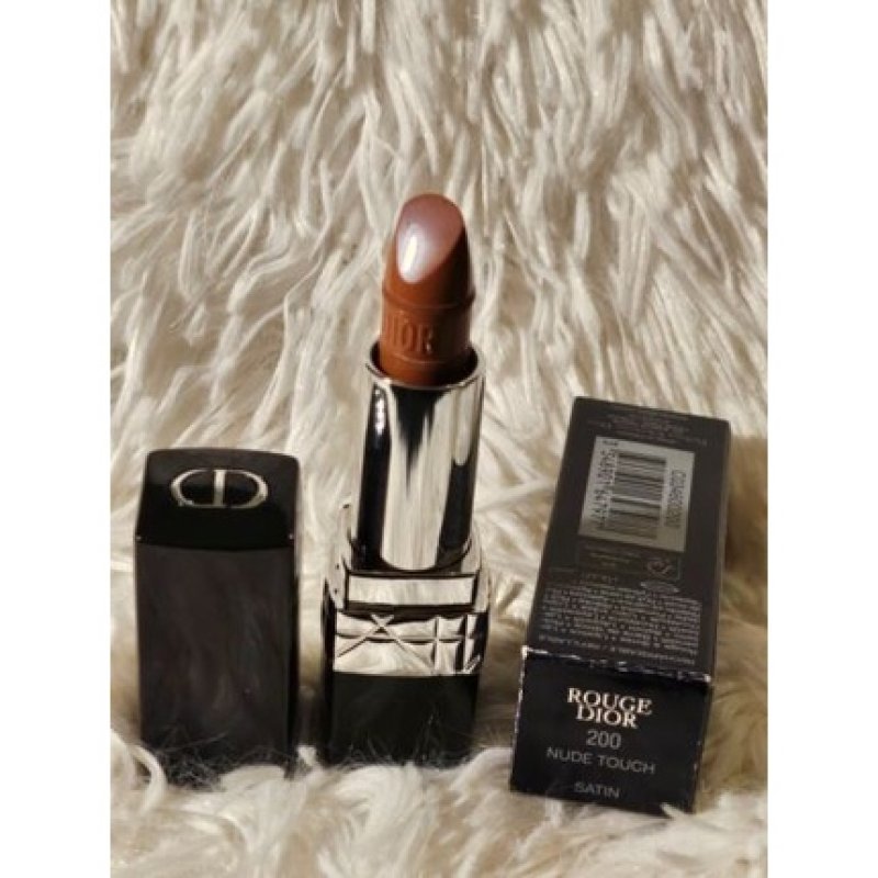 Dior Rouge Couture Colour Satin Lipstick Floral Lip Care 200 Nude Touch