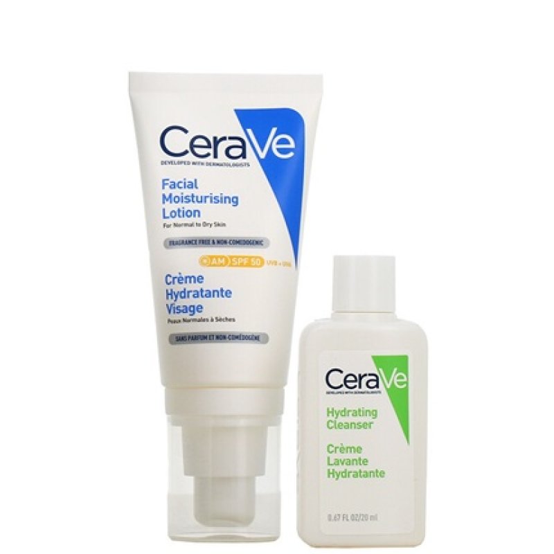 Cerave Spf 50 Moisturising Set For Normal To Dry Skin