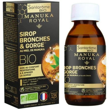 Santarome Bio Bronchi & Throat Syrup with Organic Manuka Honey Supplement