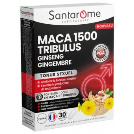 Santarome Maca 1500 Tribulus Ginseng Ginger 30 Tablets