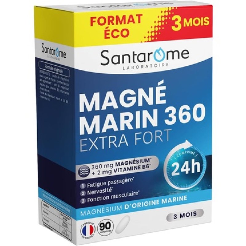Santarome Marine Magnesium 360 Stress and Fatigue with Vitamin B6 90 Tablets