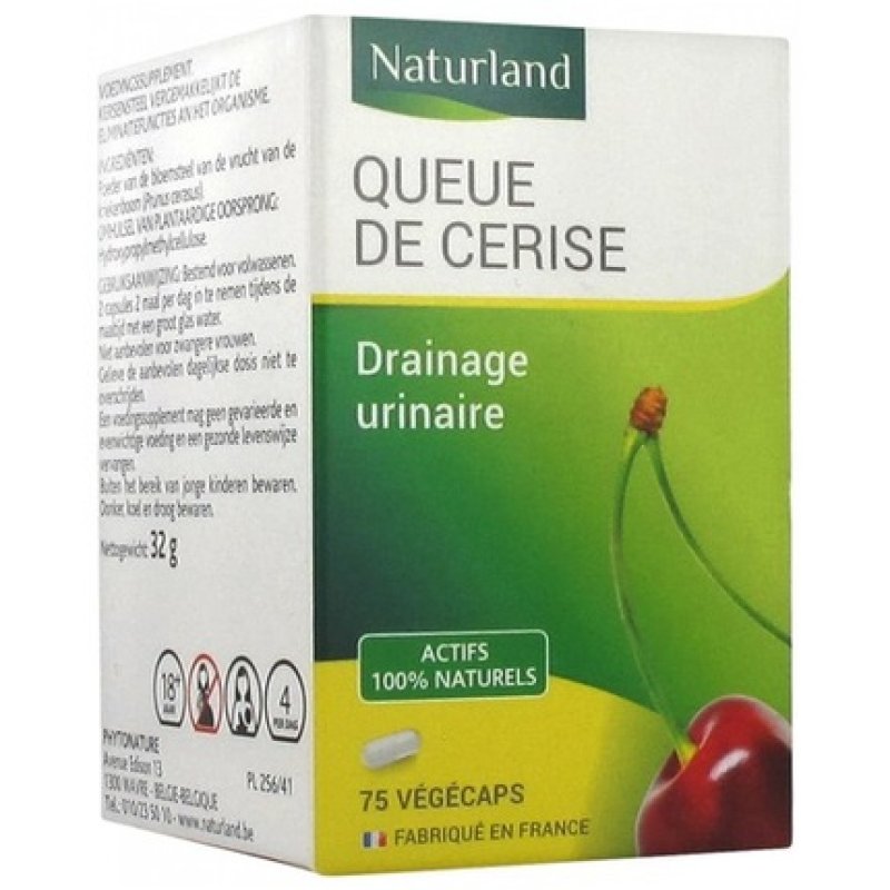 Naturland Cherry Stems Food Supplement 75 Vegecaps