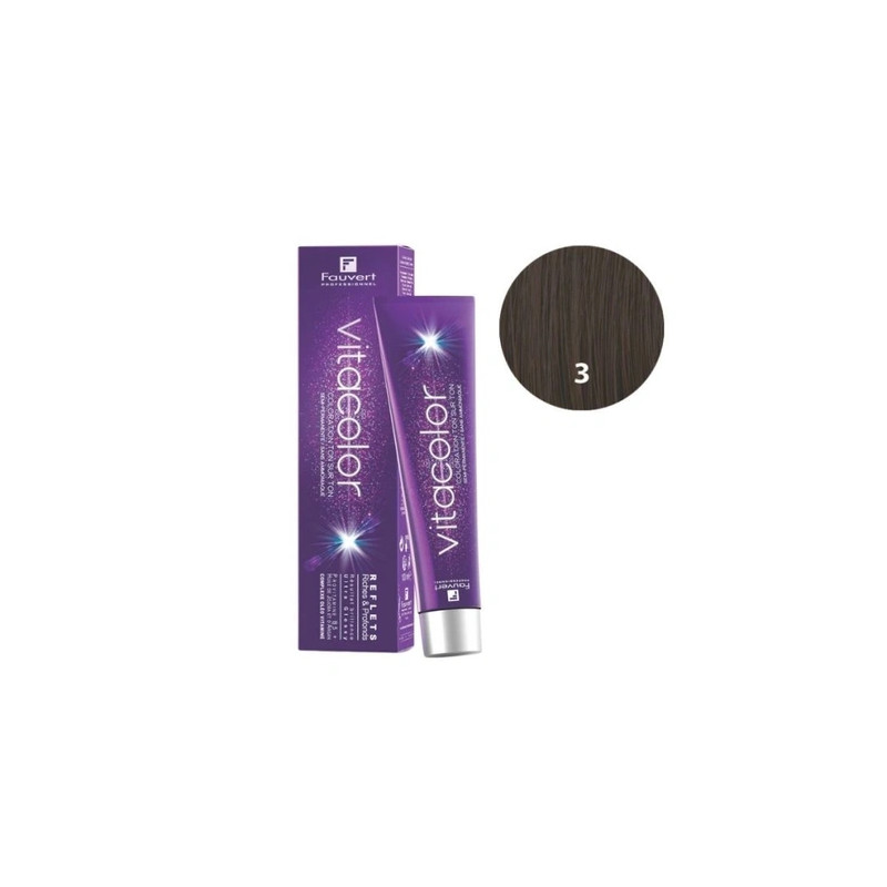 Fauvert Vitacolor Gloss B3 Tone-On-Tone Hair Color Dark Chestnut 100ml