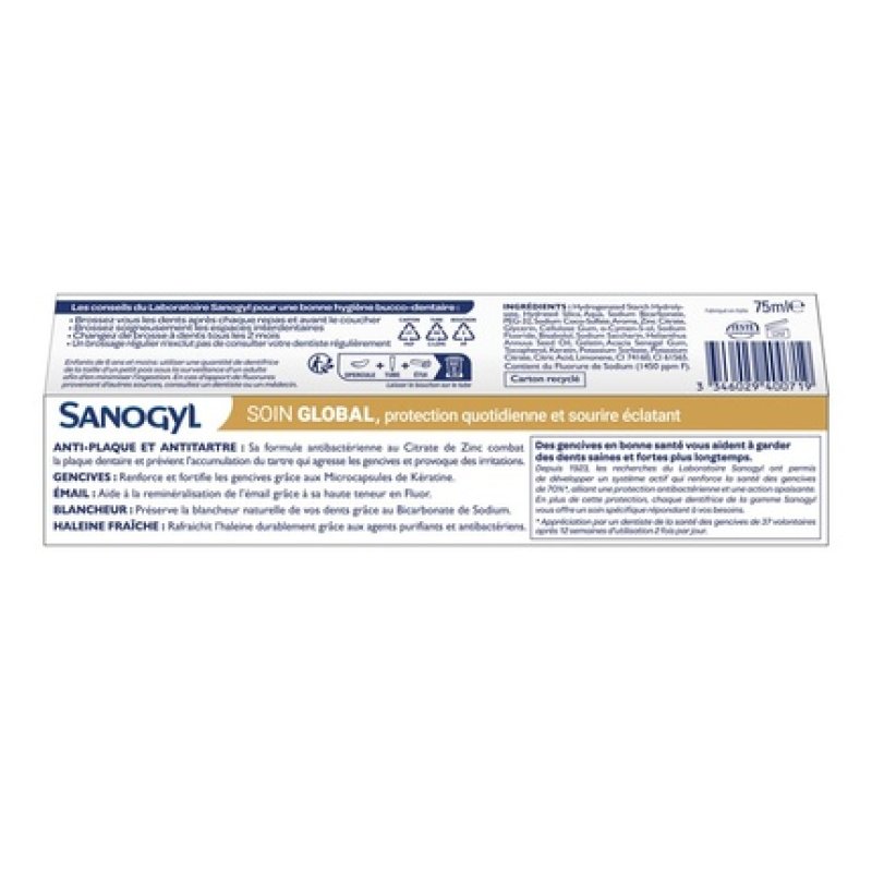 Sanogyl R940068 Global Care Toothpaste 75ml