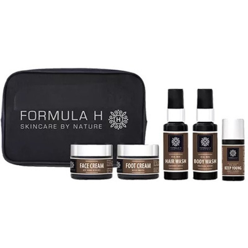 Formula H Real Men Natural Hydrating Foot Cream, Hand Cream, Hair Shampoo, Cleansing Body Wash, Anti-Wrinkle Cream Set