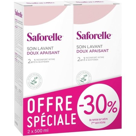 Saforelle Gentle Cleansing Care 500ml - Pack of 2