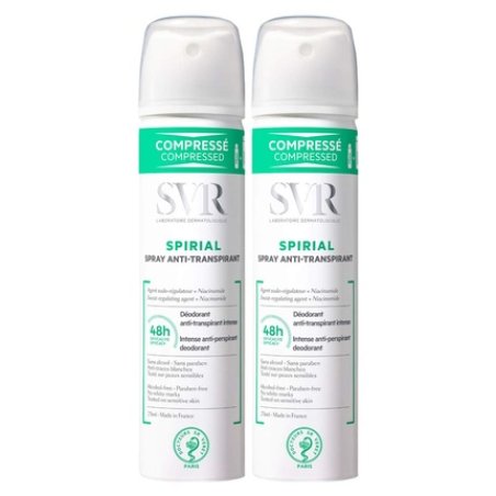 SVR Spirial Antiperspirant Deodorant Spray 100ml - Pack of 2