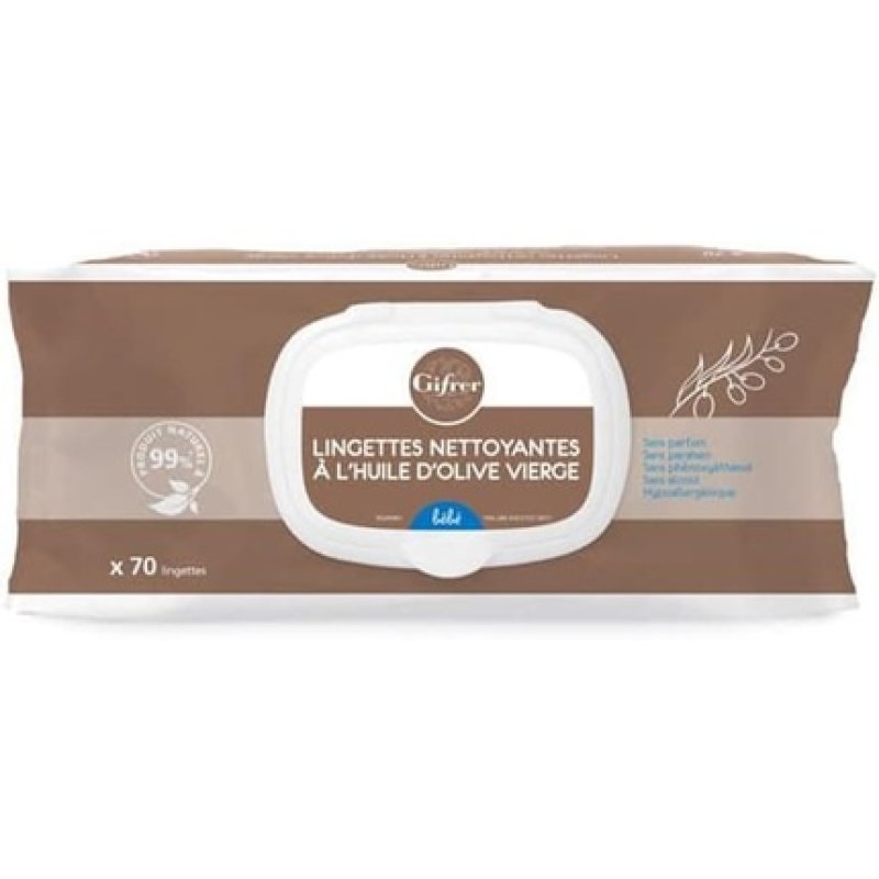 Gifrer Wipes with Virgin Olive Oil 70 Wipes