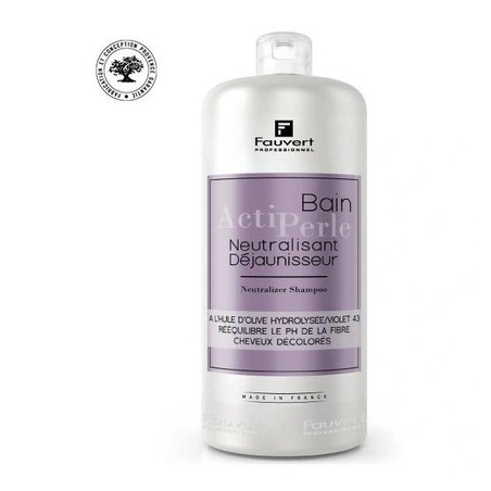 Fauvert Neutralizing Milk Actiperle Dejaunisseur 1l - A Professional Product For Neutralizing Yellow Tones After