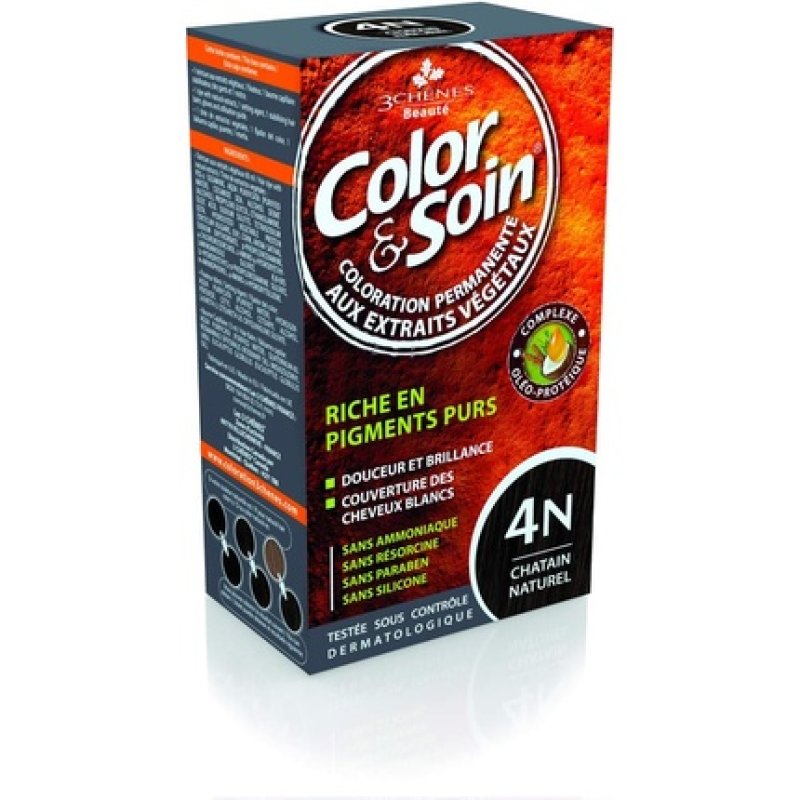 Les 3 Chenes Color & Soin Woman Hair Dye Natural Chestnut 4N