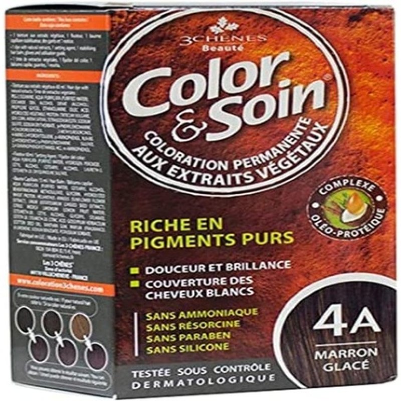 Les 3 Chenes Color & Soin Permanent Color Care Glossy Brown 4A