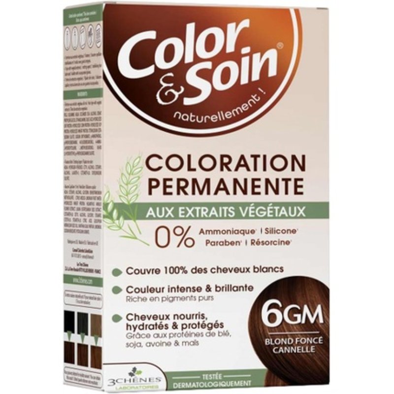 Les 3 Chenes Color & Soin Permanent Color Care Cinnamon Dark Blond 6g
