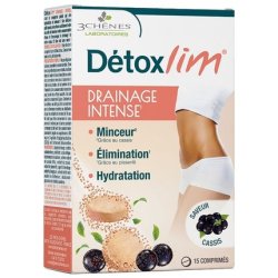 Les 3 Chenes Detoxlim Drainage Intense Dietary Supplement 15 Effervescent Tablets