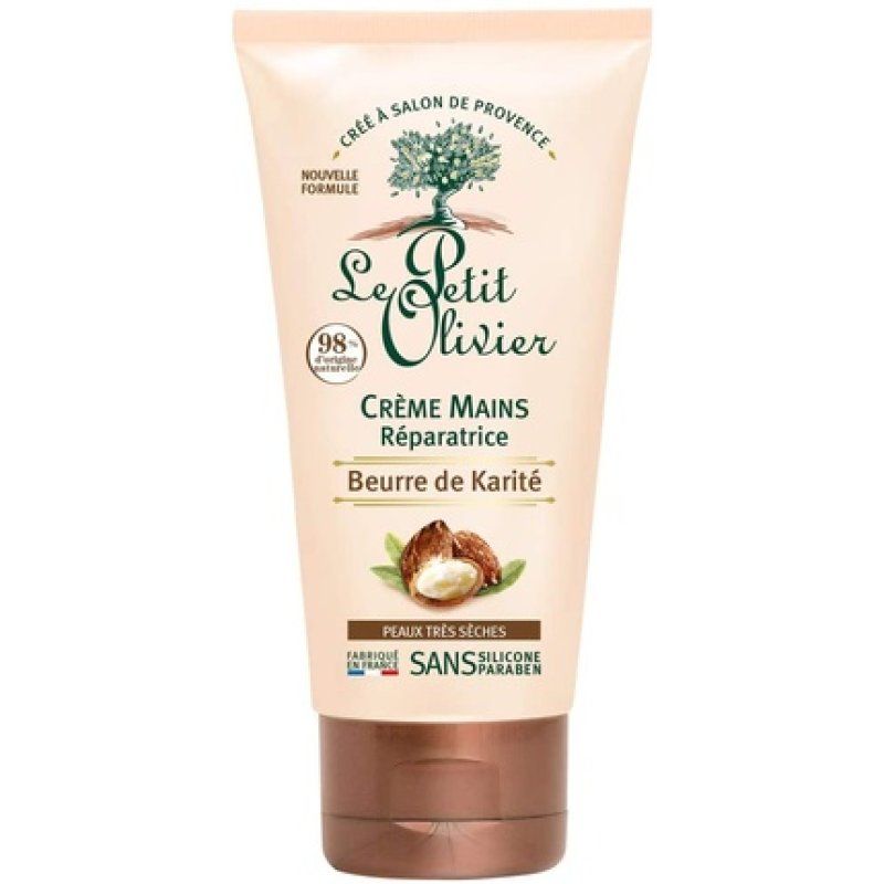 Le Petit Olivier Shea Butter Hand Repair Cream for Very Dry Skin 75ml - Made in France - Fair Trade Shea Butter -
