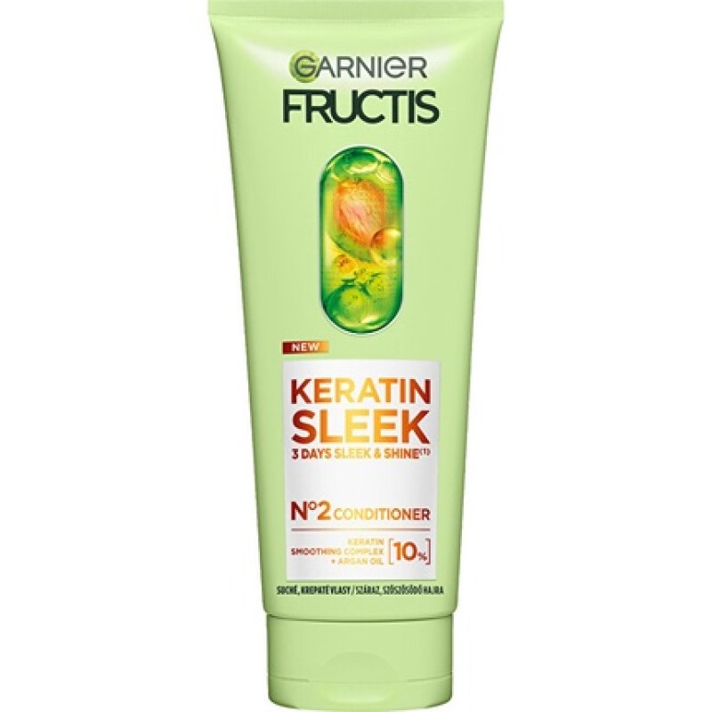 Garnier Fructis Keratin Sleek Conditioner For Dry And Frizzy Hair - 200 Ml