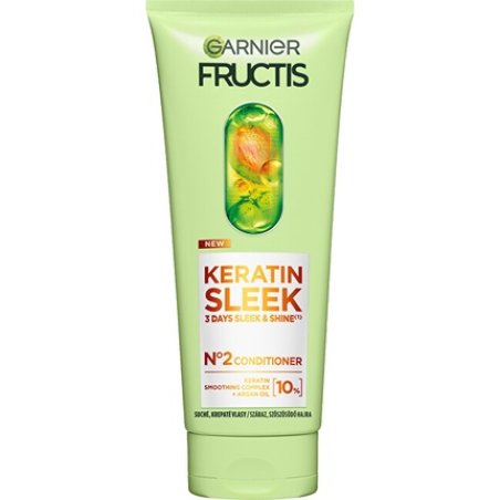 Garnier Fructis Keratin Sleek Conditioner For Dry And Frizzy Hair - 200 Ml