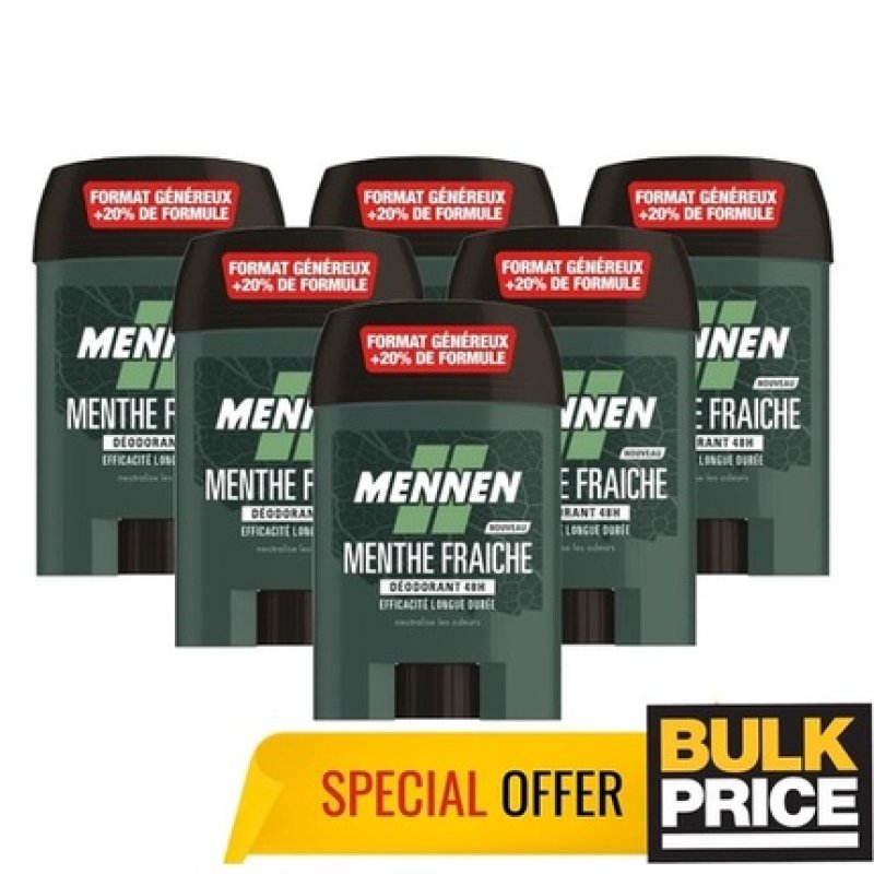 Mennen Fresh Mint Aluminum-Free Stick Deodorant 24h Protection