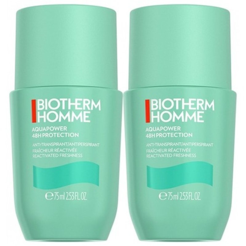 Biotherm Homme Aquapower Cooling Effect Anti-Perspirant 48h Set with 2 x 75ml
