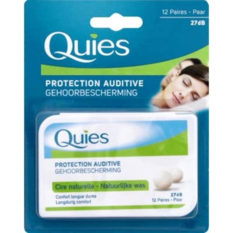 Quies Natural Wax Earplugs 12 Pairs