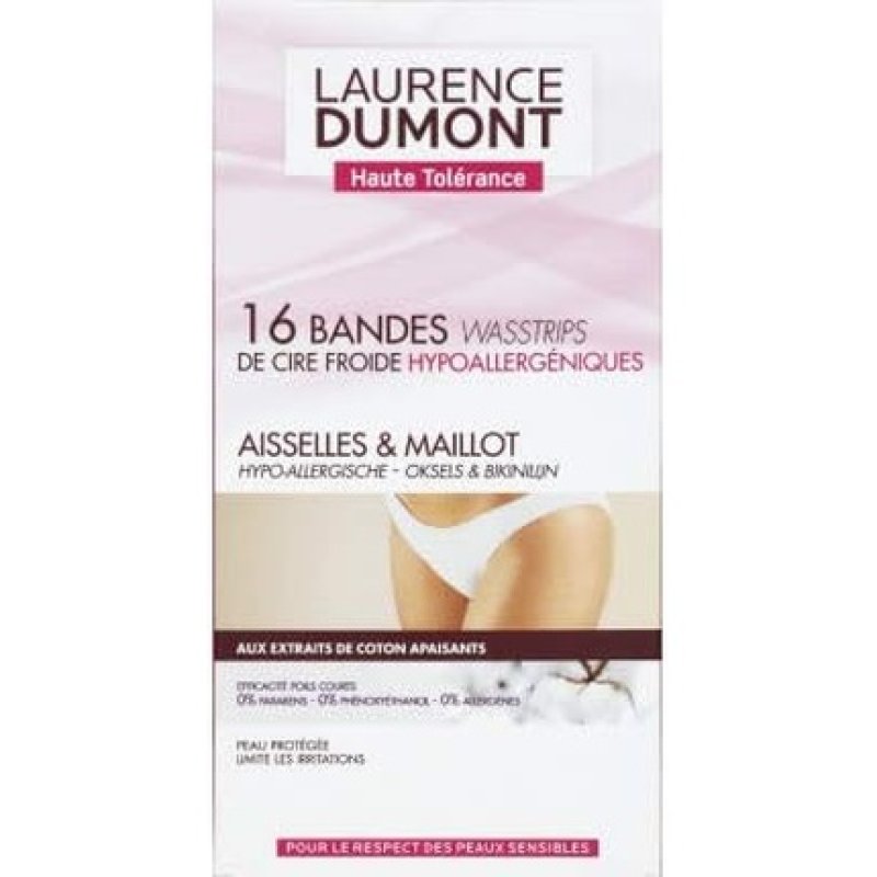 Laurence Dumont Epilation Strips for Underarms and Bikini Cold Wax Strips