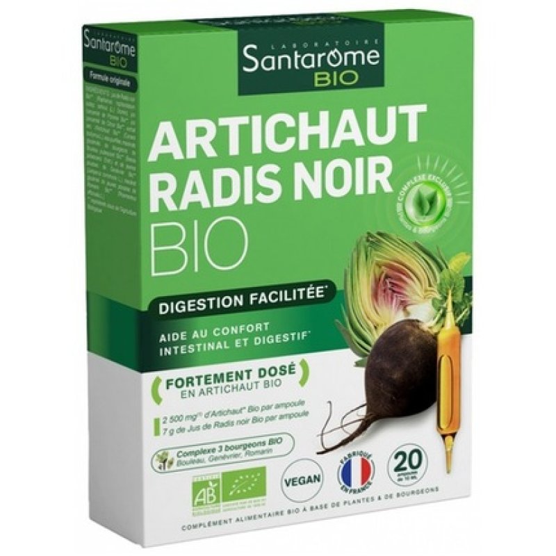 Santarome Organic Artichoke and Black Radish 20 Vials