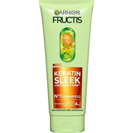 Garnier Fructis Keratin Sleek Shampoo For Dry And Frizzy Hair - 200 Ml