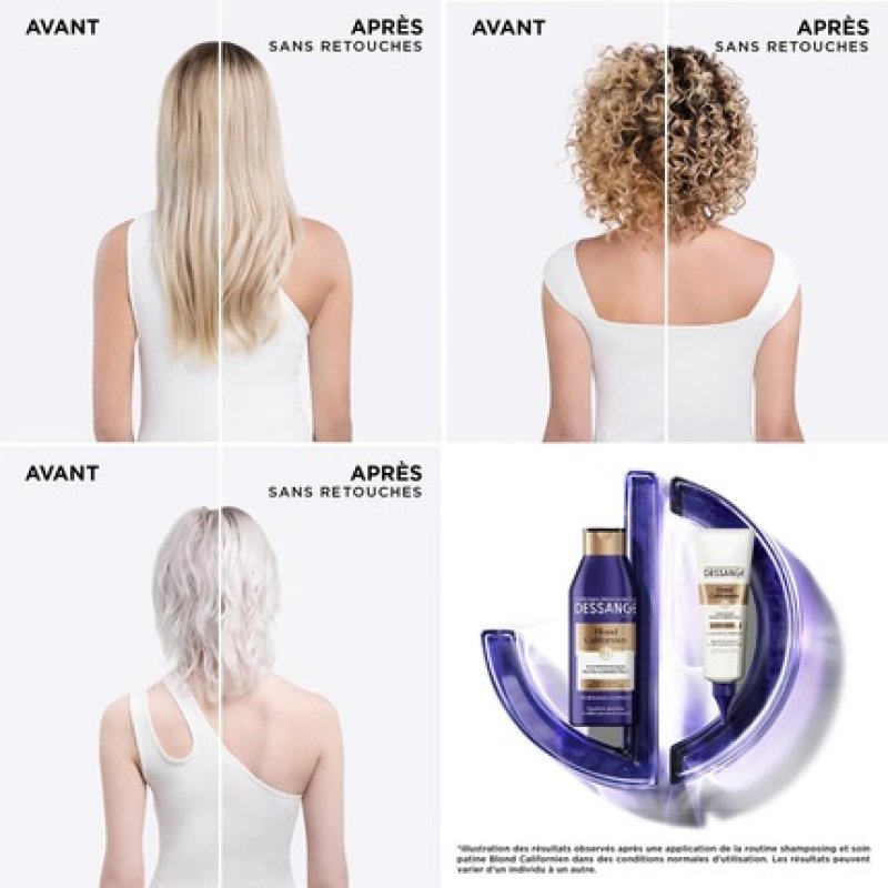 Dessange Nutri-Corrective Blue Shampoo for Californian Blonde - Enriched Formula