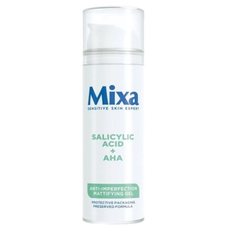 Mixa Mattifying Gel For Face Against Imperfections With Salicylic Acid And Aha Acids, 50ml