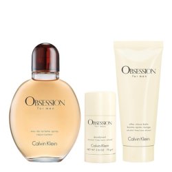 Set Calvin Klein Obsession Edt 125ml After Shave Balm 100ml Deo Stick 75g