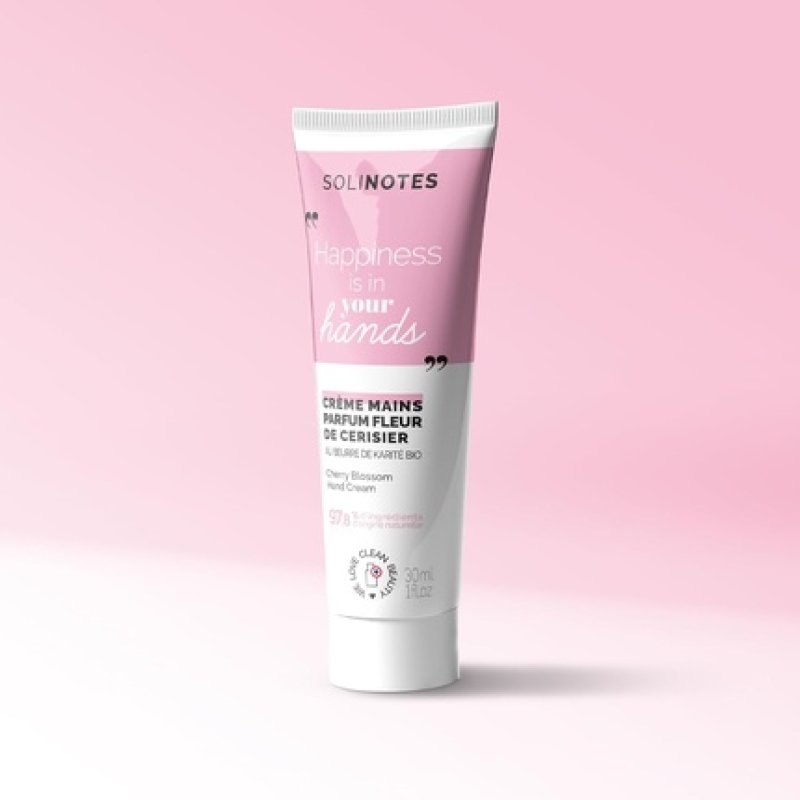Solinotes Hand Cream with Cherry Blossom Fragrance - Intensive Regeneration and Nourishing