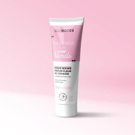 Solinotes Hand Cream with Cherry Blossom Fragrance - Intensive Regeneration and Nourishing
