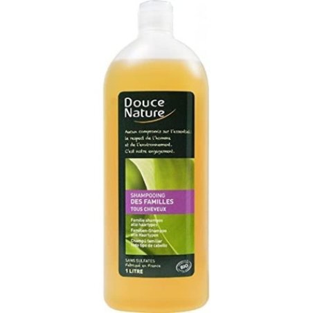 Douce Nature PRI 4804 Organic Hair Hygiene Nettle Palmarosa Family Shampoo 1L