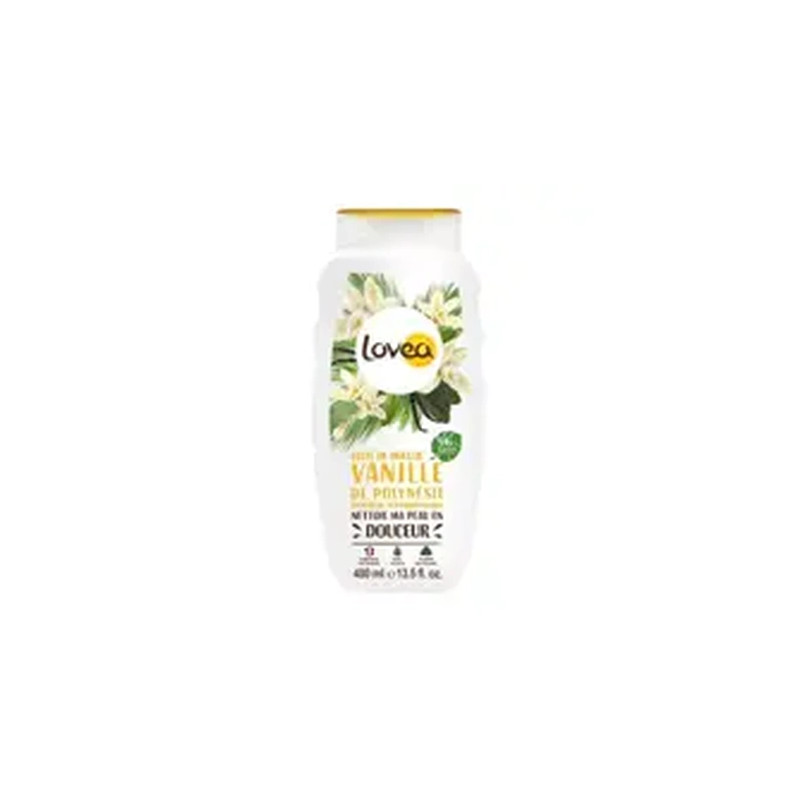Lovea Shower Gel Cleanses And Softens All Skin Types With Polynesian Vanilla - 400 Ml
